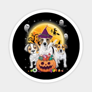 Jack Russell Terrier Dog Mummy Witch Moon Ghosts Happy Halloween Thanksgiving Merry Christmas Day Magnet